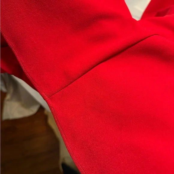 LAUREN by Ralph Lauren Elegant Red Off-Shoulder Evening Gown size 18 - Picture 4 of 9